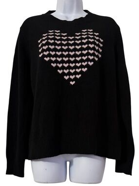 The Cashmere Project Heart Sweater L Lightweight Minimalist NWT 100% Cashmere